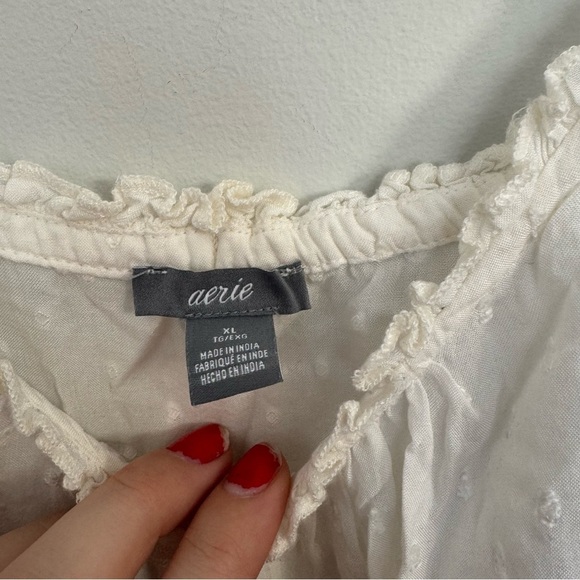 Aerie White Spaghetti Strap Dress flowy coastal cowgirl cottagecore XL - Picture 6 of 7